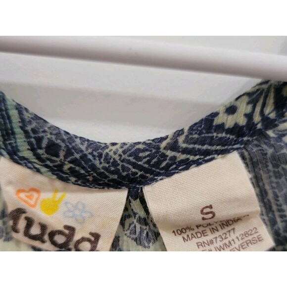 Y2K Mudd Womens Top Size Small Sheer Boho Fairy Grunge Brat - Picture 6 of 6